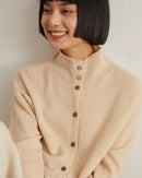 Cashmere & Wool Turtleneck Long-Sleeved Cardigan