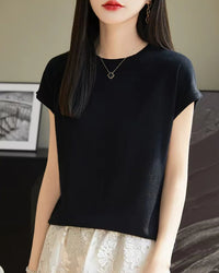 Solid-Color Sleeveless Knit Top