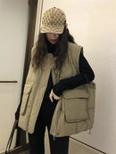 Casual Round-Neck Vest Down Jacket