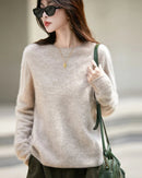 Loose-Fit Crewneck Pullover Sweater
