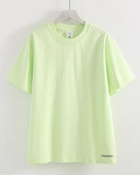 Loose Cotton Knit O-Neck Tee