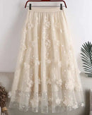 Its high waist and A line shape create a balanced silhouette, while the elastic waistband offers ease through the day.