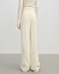 Wool Blend Knitted Long Pants