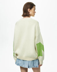 Oversized O-neck Knitted Pullover