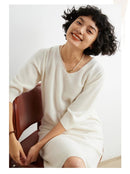 Cashmere Half Sleeve Sweater Dress