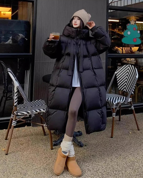 Women's Long Hooded Puffer Coat