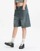 Loose-Fitting Hip-Covering Slimming Denim Shorts