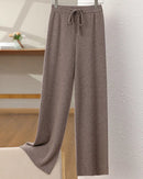 Merino Wool High-Waist Wide-Leg Trousers