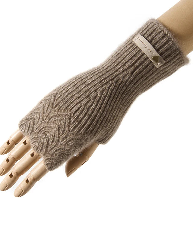 Soft Cashmere Knitted Fingerless Mittens
