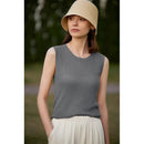Sleeveless O Neck Knitted Camisole&Vest