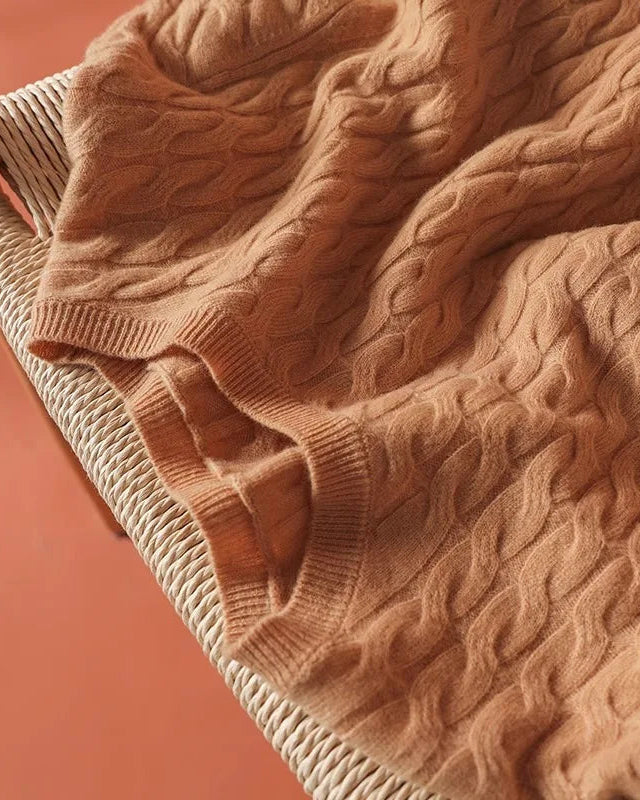 Relaxed Knit Wool Crewneck Sweater