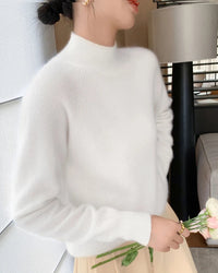 Pure Cashmere Half-Turtleneck Pullover