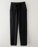 Merino Wool Tapered Knit Pants