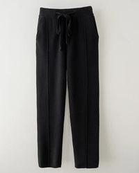 Merino Wool Tapered Knit Pants