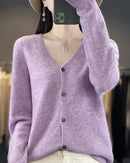 Merino Wool V-Neck Cardigan