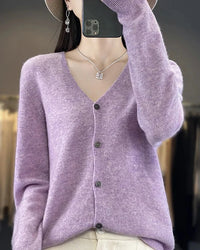 Merino Wool V-Neck Cardigan