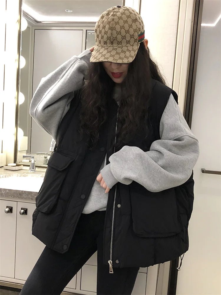 Casual Round-Neck Vest Down Jacket