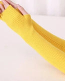 Ribbed Fingerless Arm Warmers