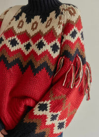Vintage Christmas Jacquard Pullover Sweaters