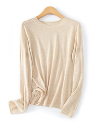 Lightweight Merino Blend Crew Neck Sweater
