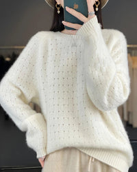 Merino Wool Jacquard Cut-Out Knit Pullover