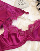 Lace Breathable Silk Comfortable Bra Set