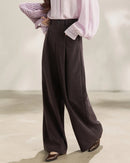 High-Waist Pleated Wide-Leg Trousers