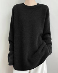 Longline Cashmere Crewneck Sweater