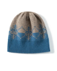 Snowflake Wool Cashmere Beanie