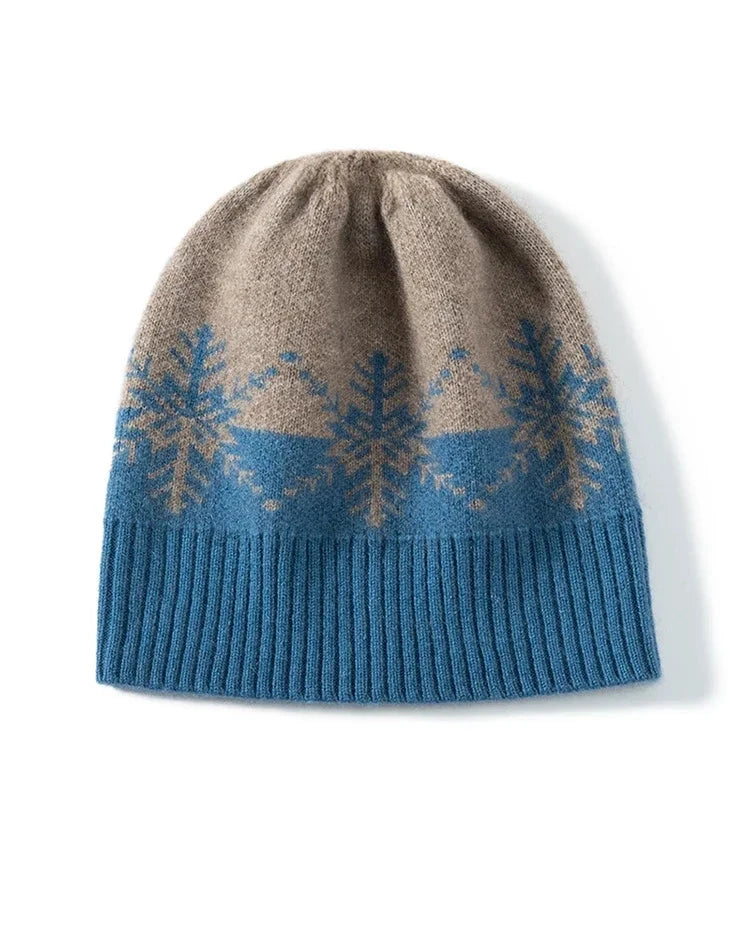 Snowflake Wool Cashmere Beanie