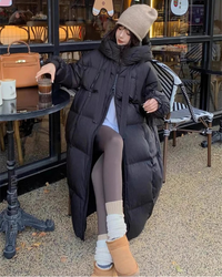 Women's Long Hooded Puffer Coat