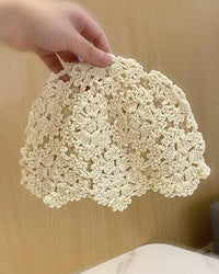 Breathable Hollowed Knit Beret Hat
