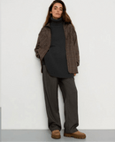 Turtle Neck Basic Knitted Split Pullover