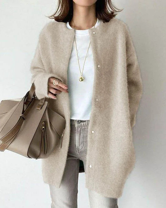 Brushed Knit Pocket Cardigan
