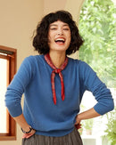 Cashmere Crew Neck Long-Sleeved Pullover Sweater