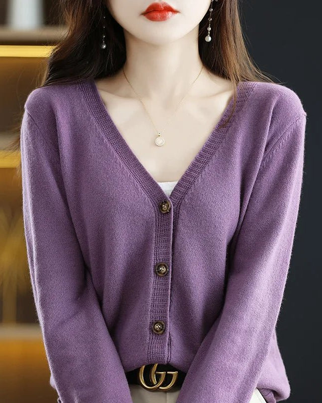 Wool Knitted Causal Cardigan