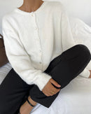 Button Front Knit Cardigan Sweater