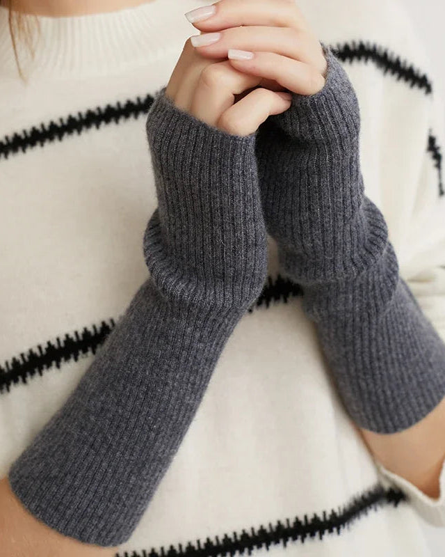 Fine-Knit Cashmere Arm Warmers