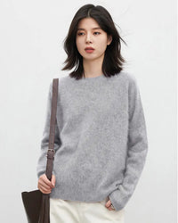 Oversized Wool Cashmere Crew Sweater