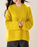 Relaxed-Fit Crewneck Knitted Pullover