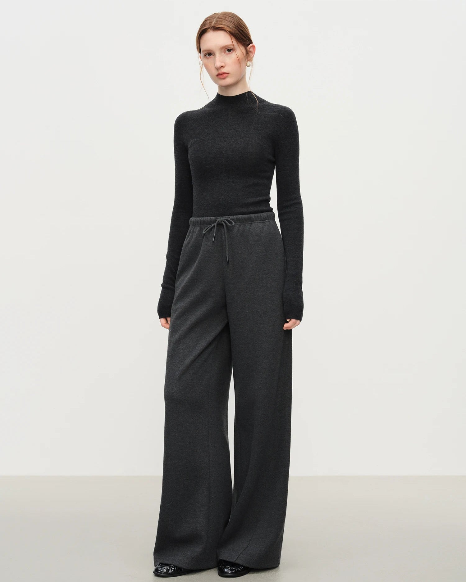 Loose-Fitting Straight-Leg Versatile Knit Casual Pants