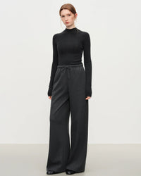 Loose-Fitting Straight-Leg Versatile Knit Casual Pants