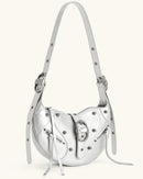 Stylish Leather Horn Crossbody Bag