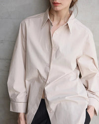 Casual Collared Single-Breasted Loose-Fitting Shirt