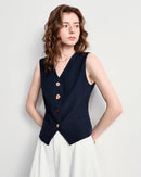 Woven Ease Knit Sleeveless Vest