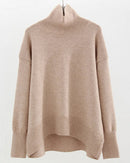 Oversized Turtleneck Heavyweight Knit Pullover