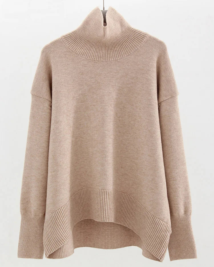 Oversized Turtleneck Heavyweight Knit Pullover