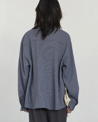 Relaxed Plaid Office Blouse