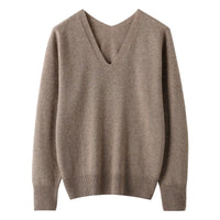 V-Neck Cashmere Pullover Sweater