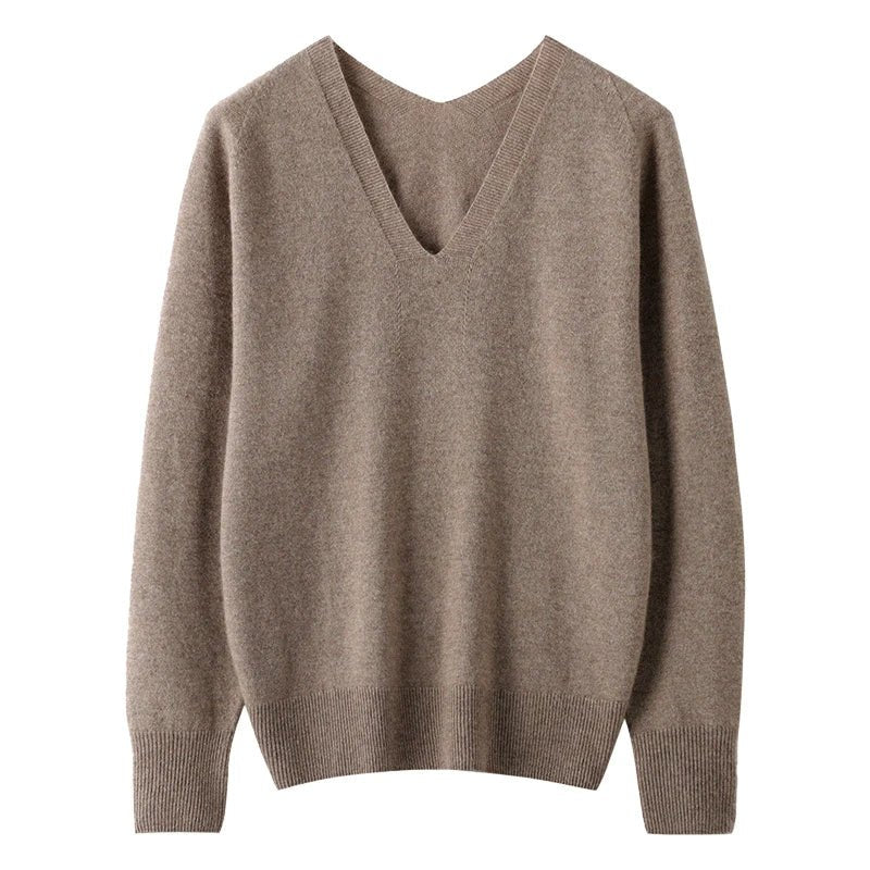 V-Neck Cashmere Pullover Sweater